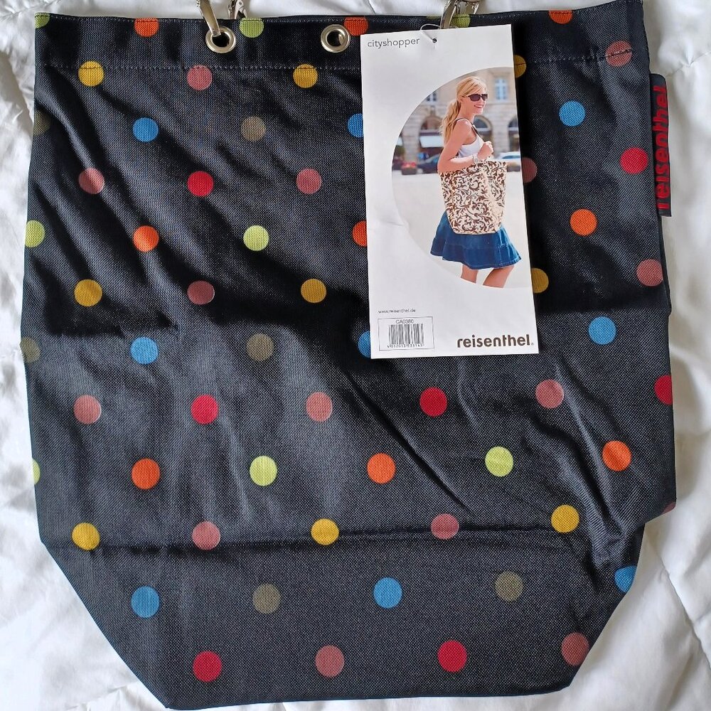 NWT RETIRED OOP Reisenthel Cityshopper -- Black w/Dots